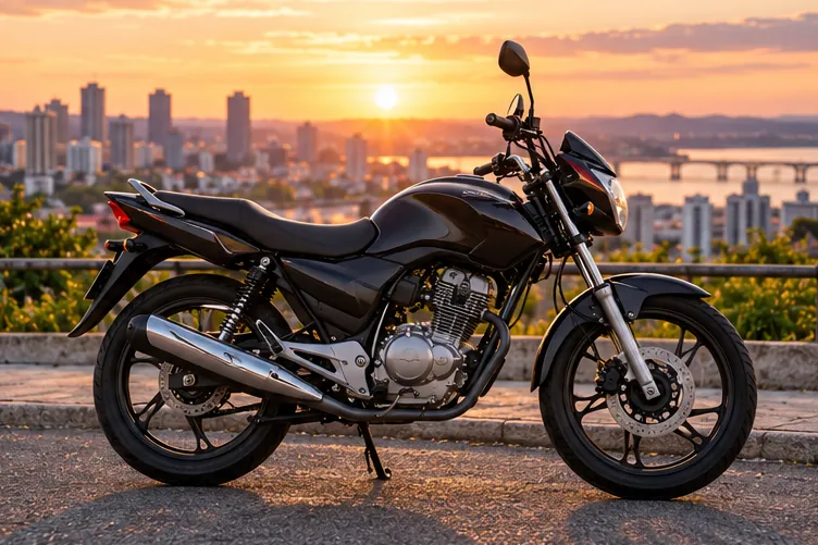 Moto comum estacionada