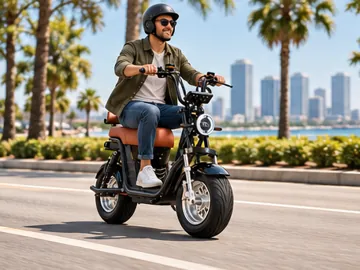 Scooter elétrica andando pela cidade
